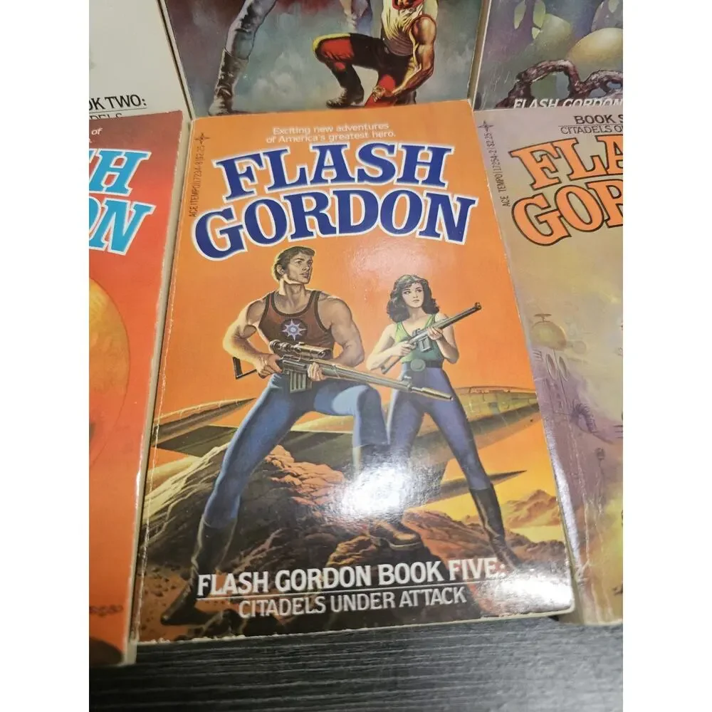 6 Flash Gordon Ace Paperback Lot Vintage 1980s
